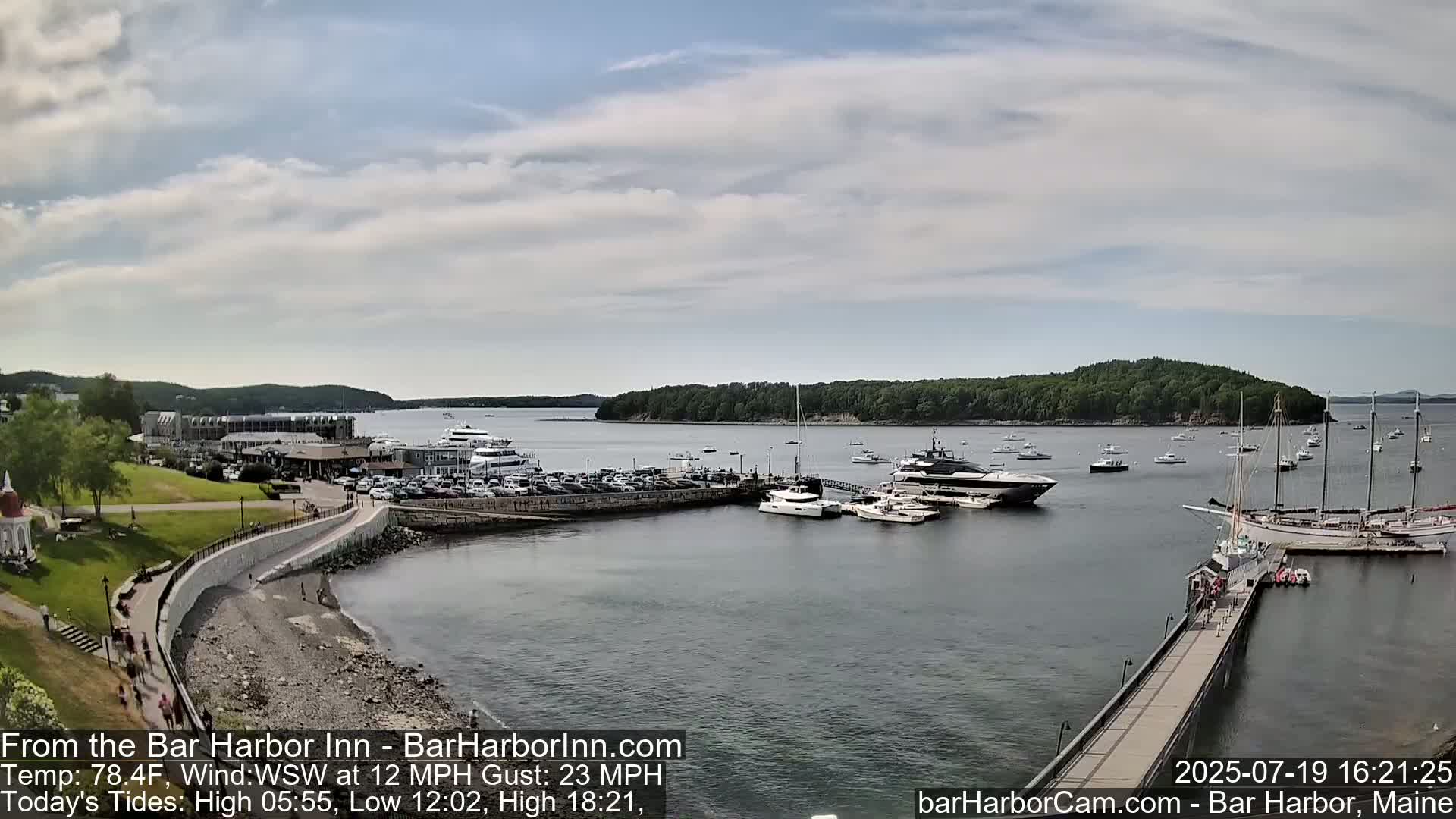 Bar Harbor  West View Live Cam - Maine, USA