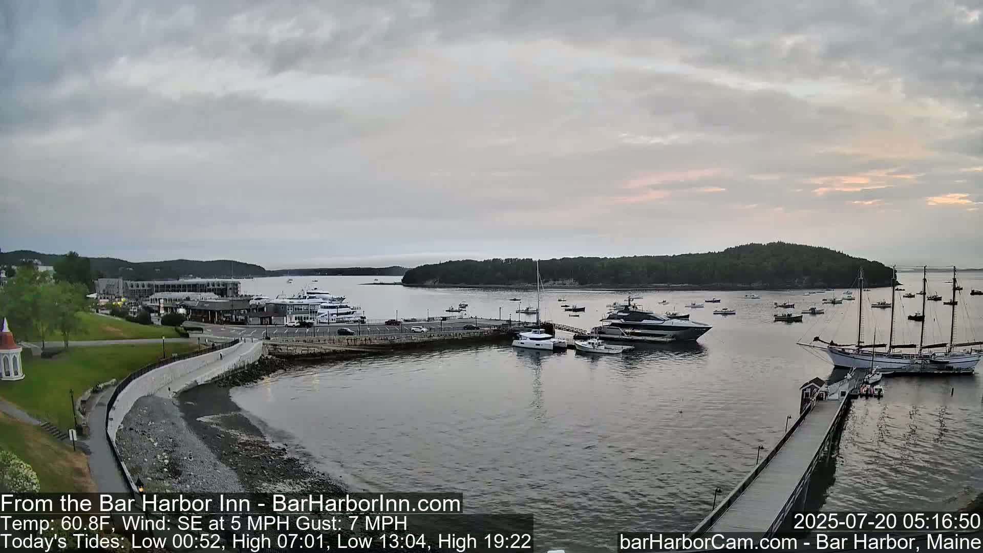 Bar Harbor  West View Live Cam - Maine, USA