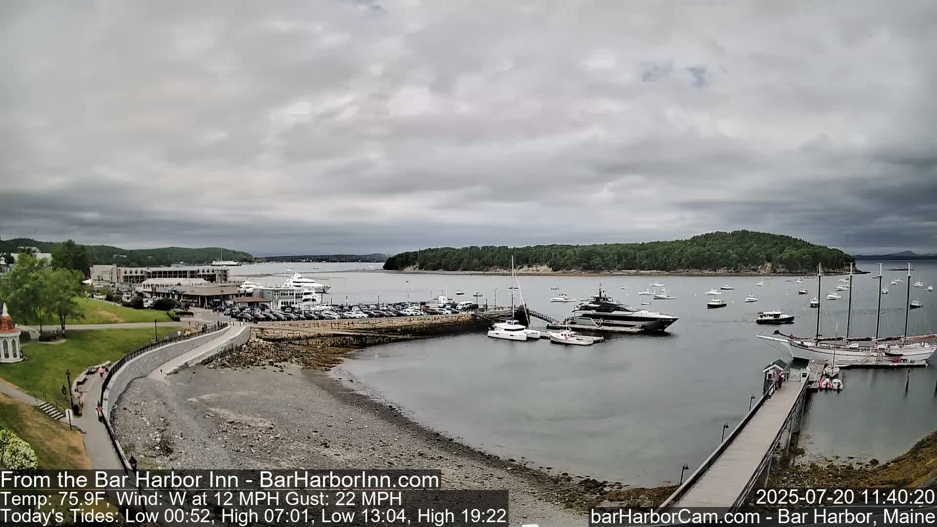 Bar Harbor  West View Live Cam - Maine, USA