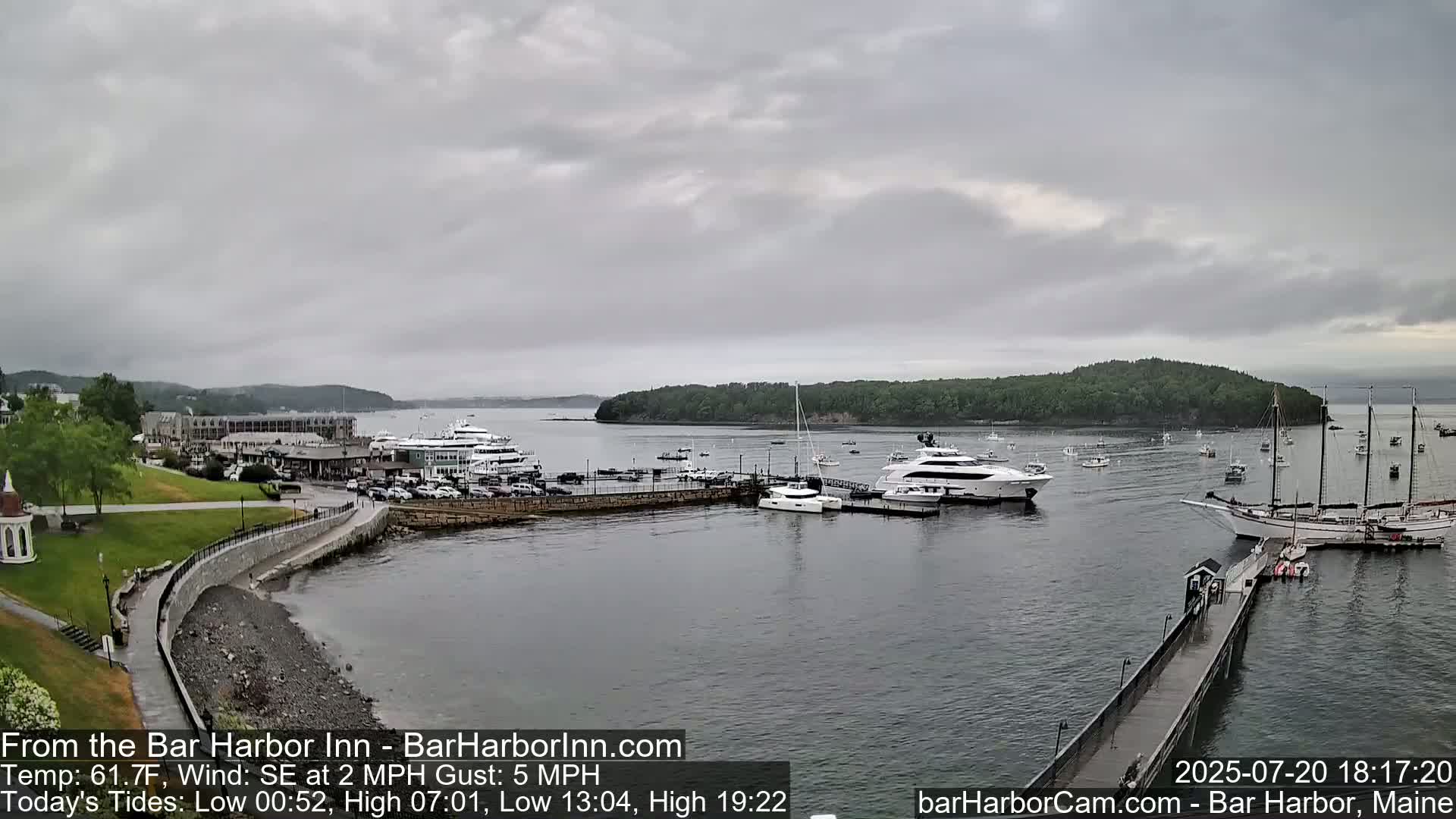 Bar Harbor  West View Live Cam - Maine, USA