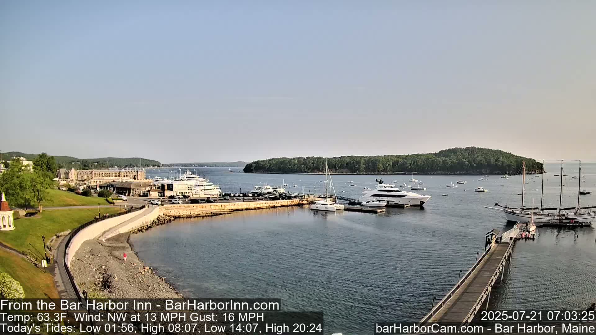 Bar Harbor  West View Live Cam - Maine, USA
