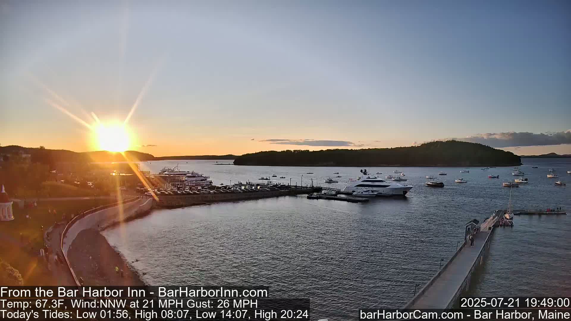 Bar Harbor  West View Live Cam - Maine, USA