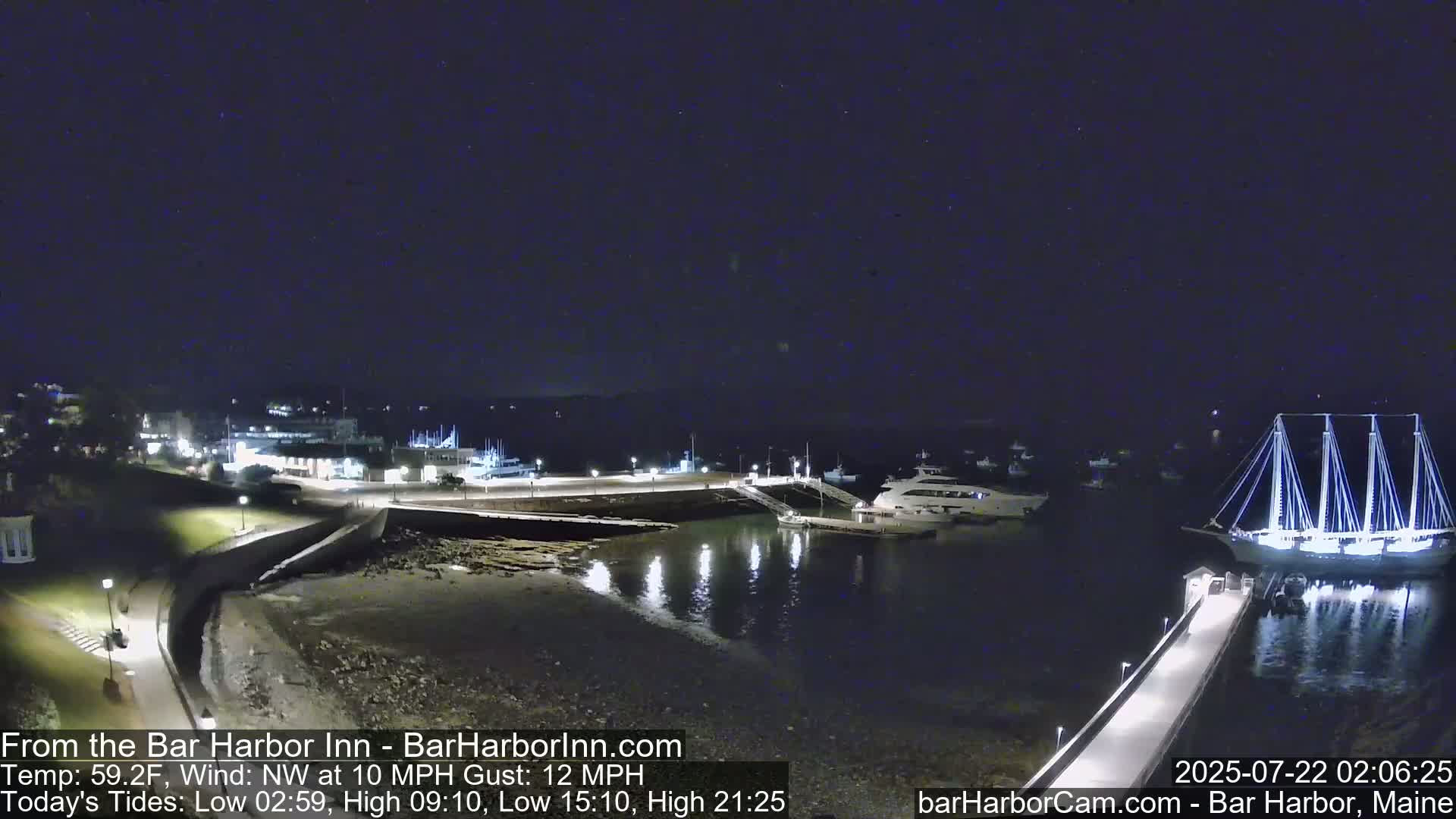 Bar Harbor  West View Live Cam - Maine, USA