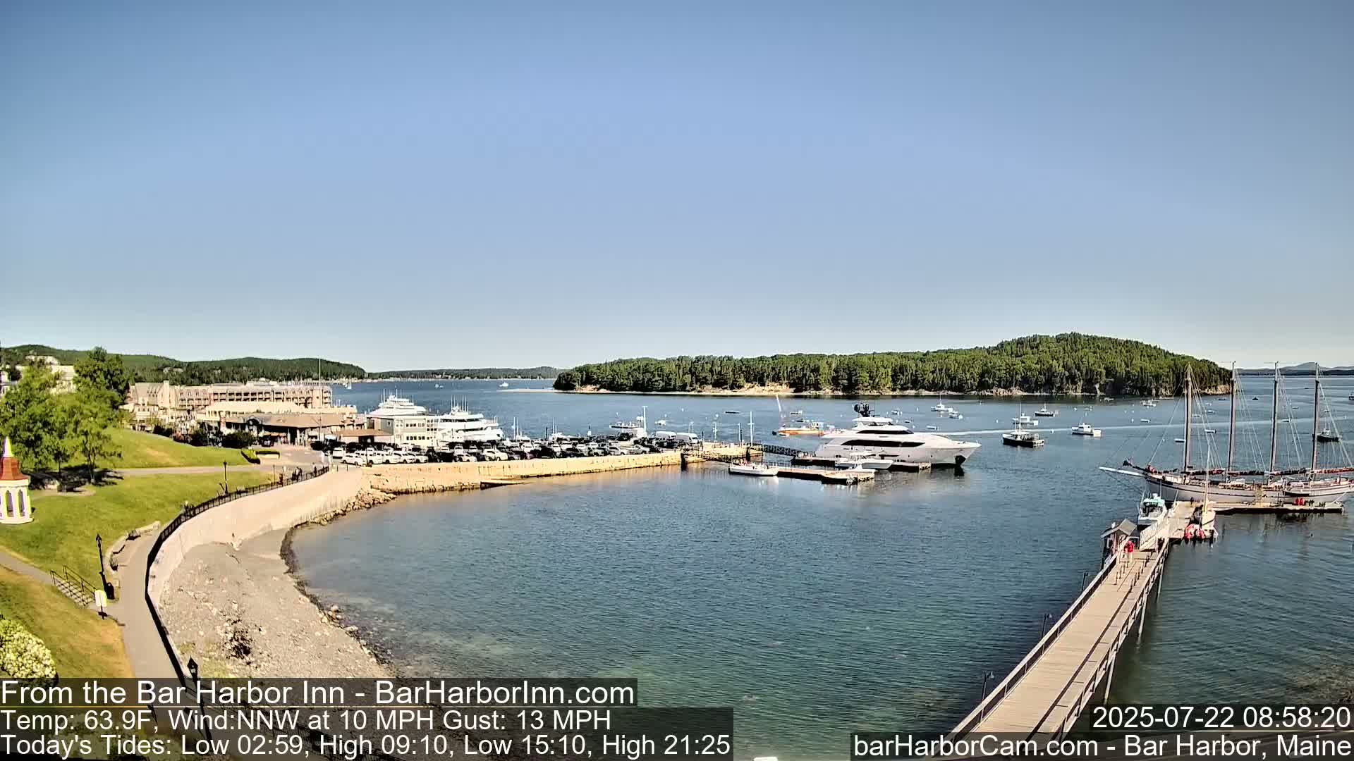 Bar Harbor  West View Live Cam - Maine, USA