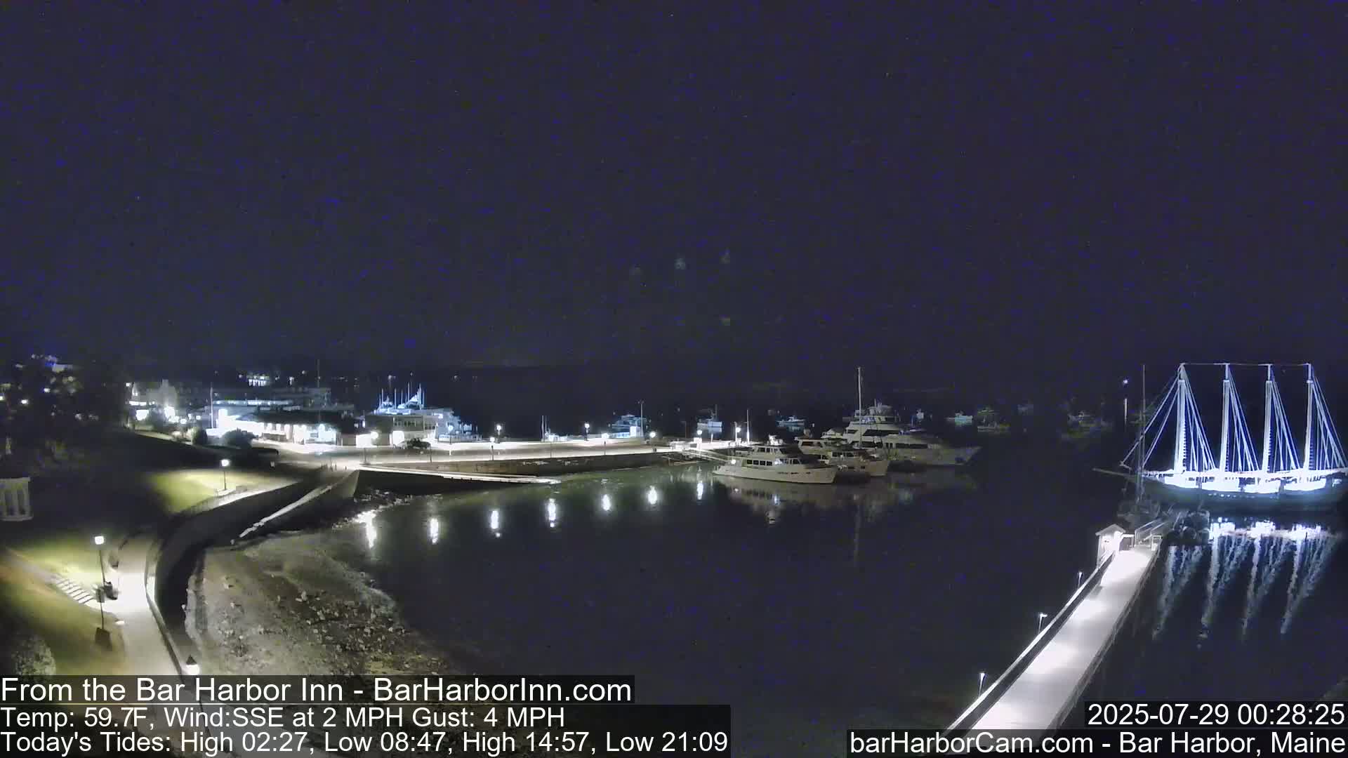Bar Harbor  West View Live Cam - Maine, USA