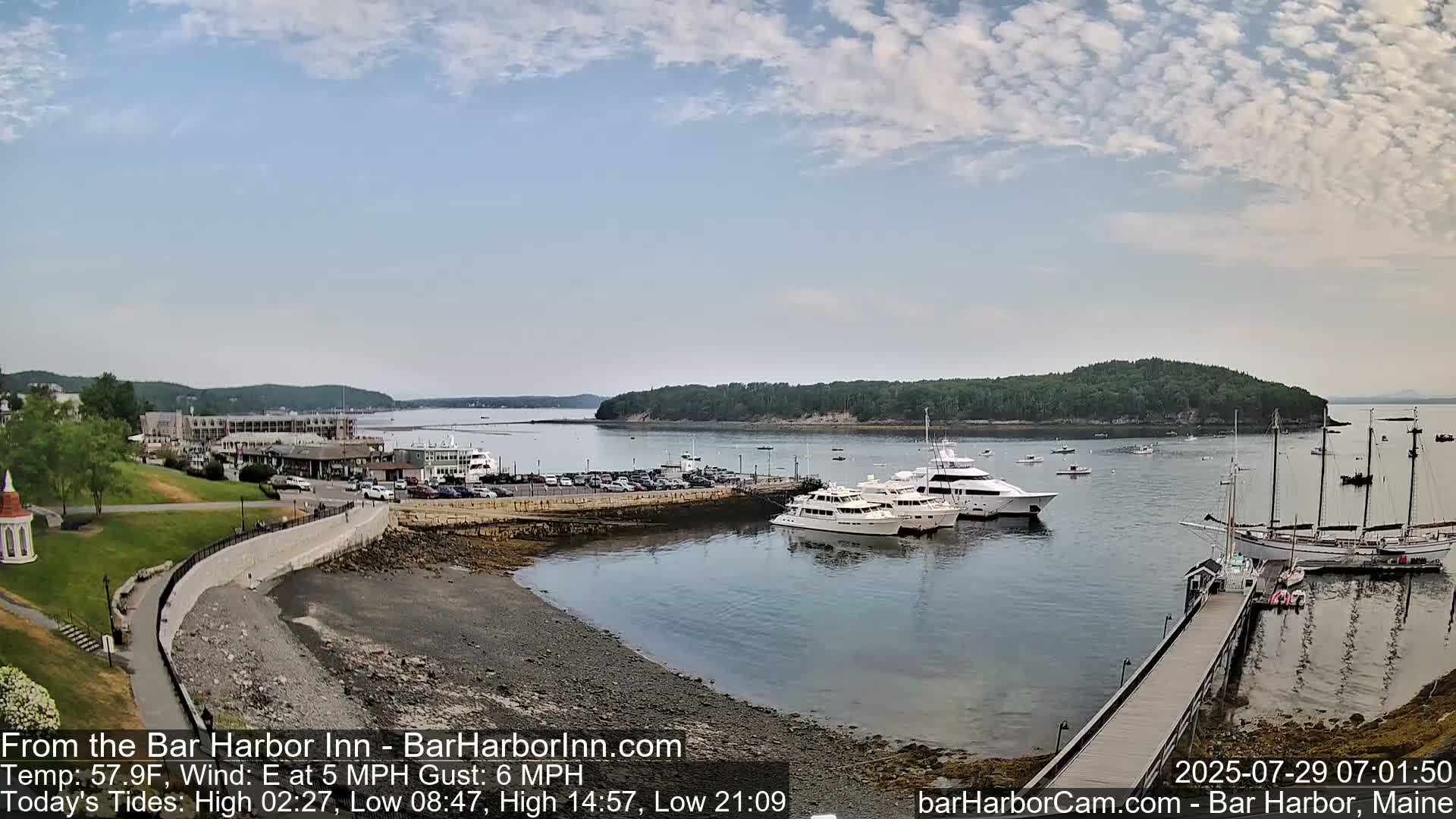 Bar Harbor  West View Live Cam - Maine, USA