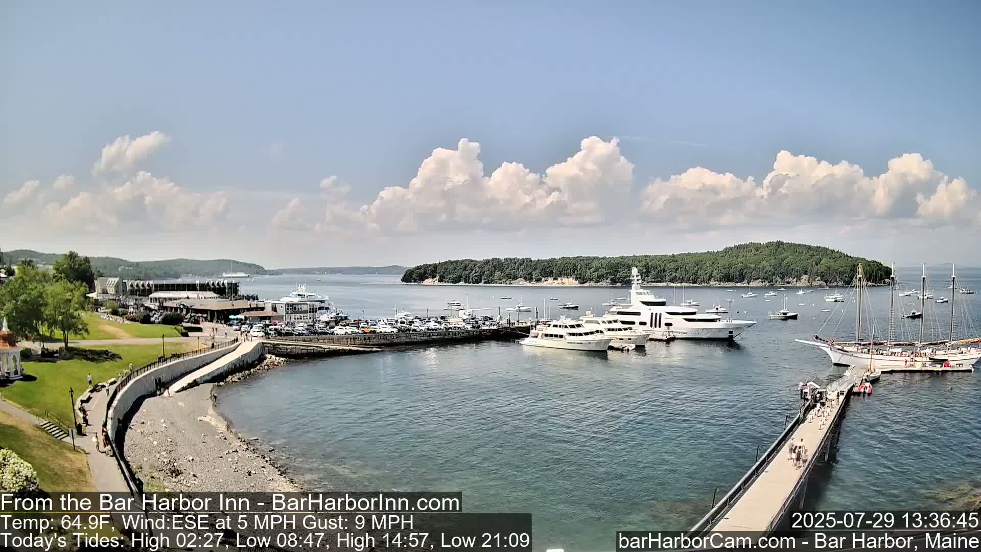 Bar Harbor  West View Live Cam - Maine, USA