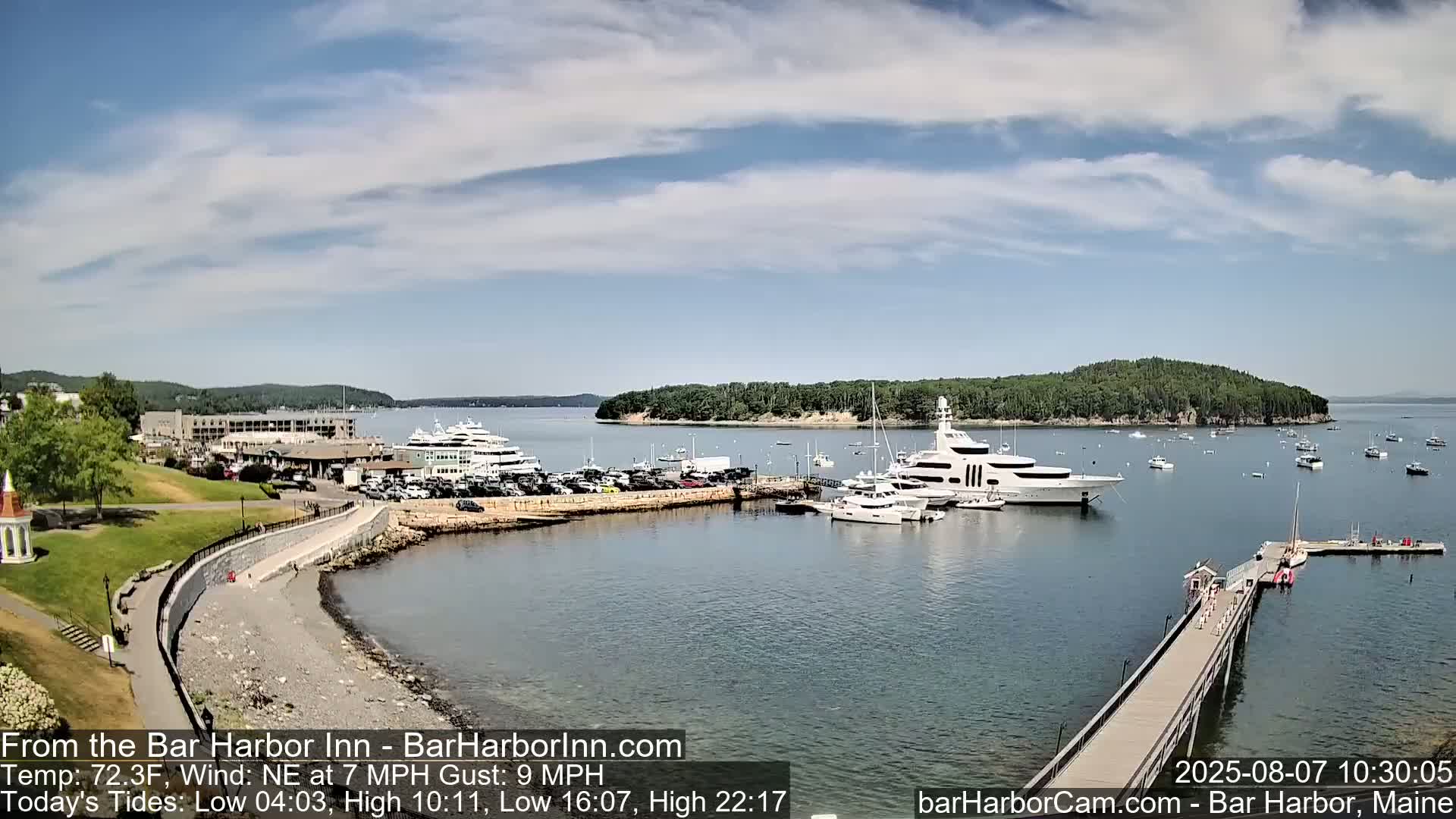 Bar Harbor  West View Live Cam - Maine, USA