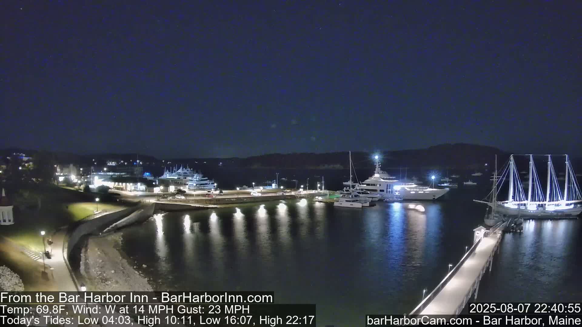 Bar Harbor  West View Live Cam - Maine, USA