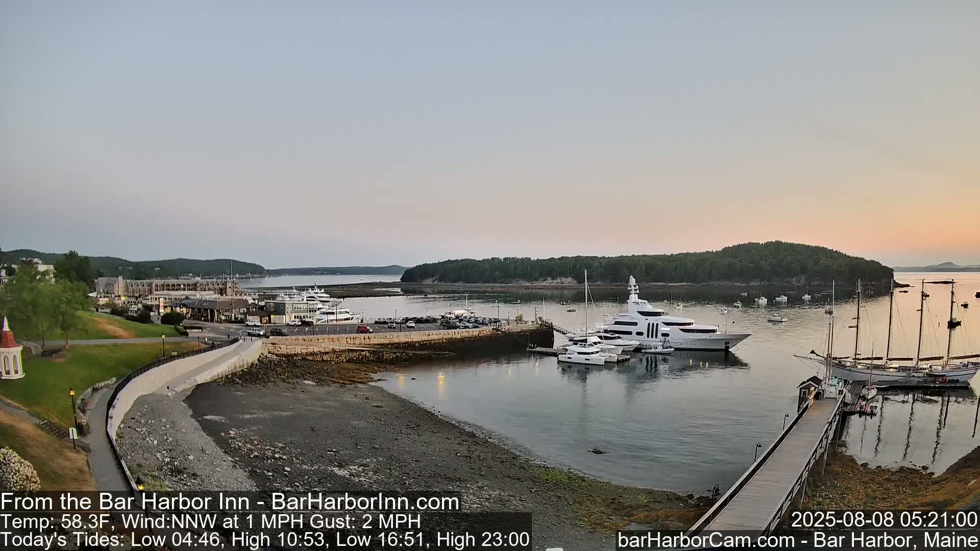 Bar Harbor  West View Live Cam - Maine, USA