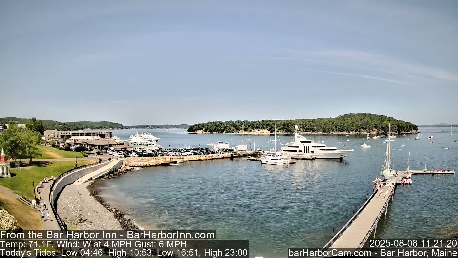 Bar Harbor  West View Live Cam - Maine, USA