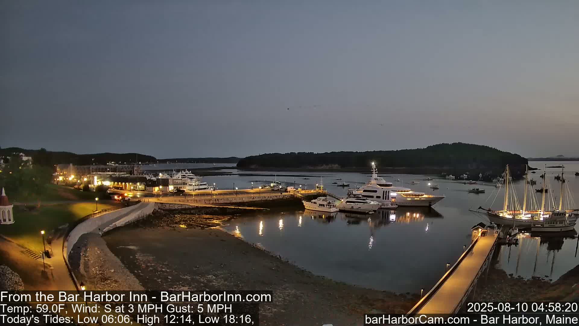 Bar Harbor  West View Live Cam - Maine, USA