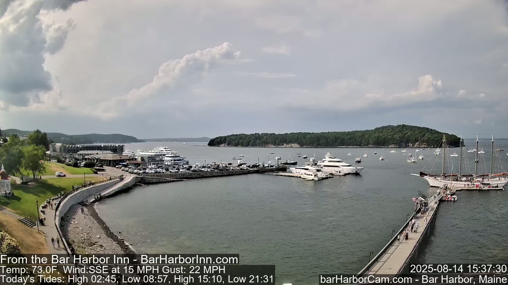 Bar Harbor  West View Live Cam - Maine, USA