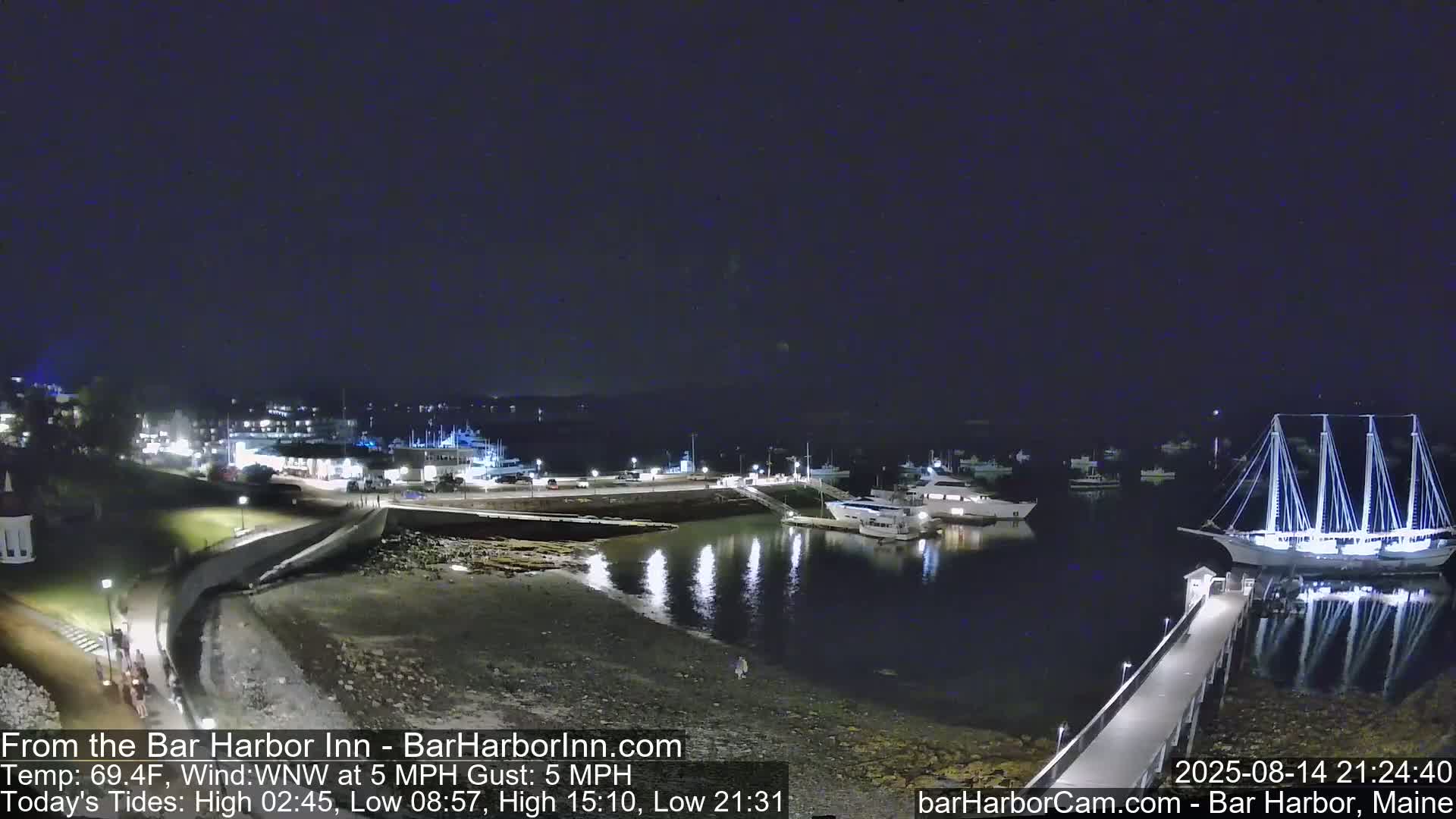 Bar Harbor  West View Live Cam - Maine, USA