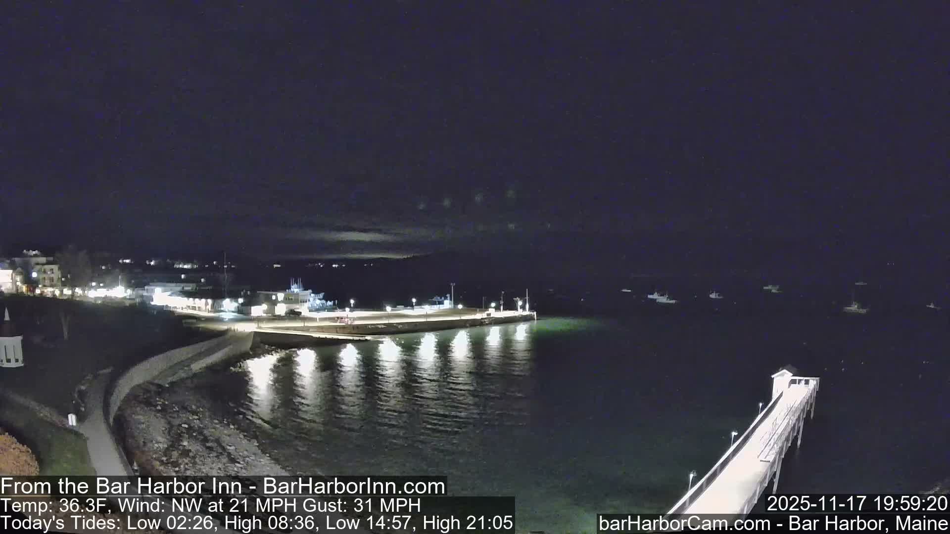 Bar Harbor  West View Live Cam - Maine, USA