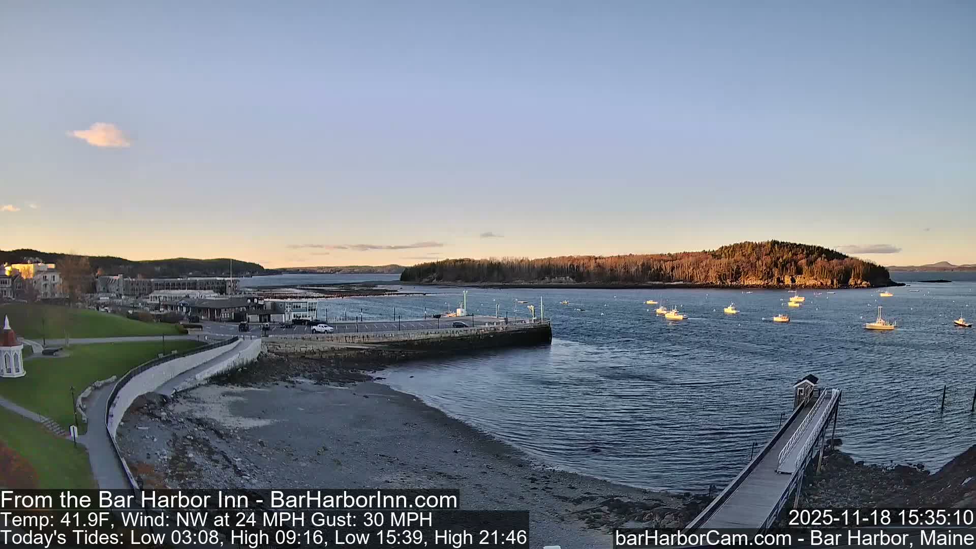 Bar Harbor  West View Live Cam - Maine, USA