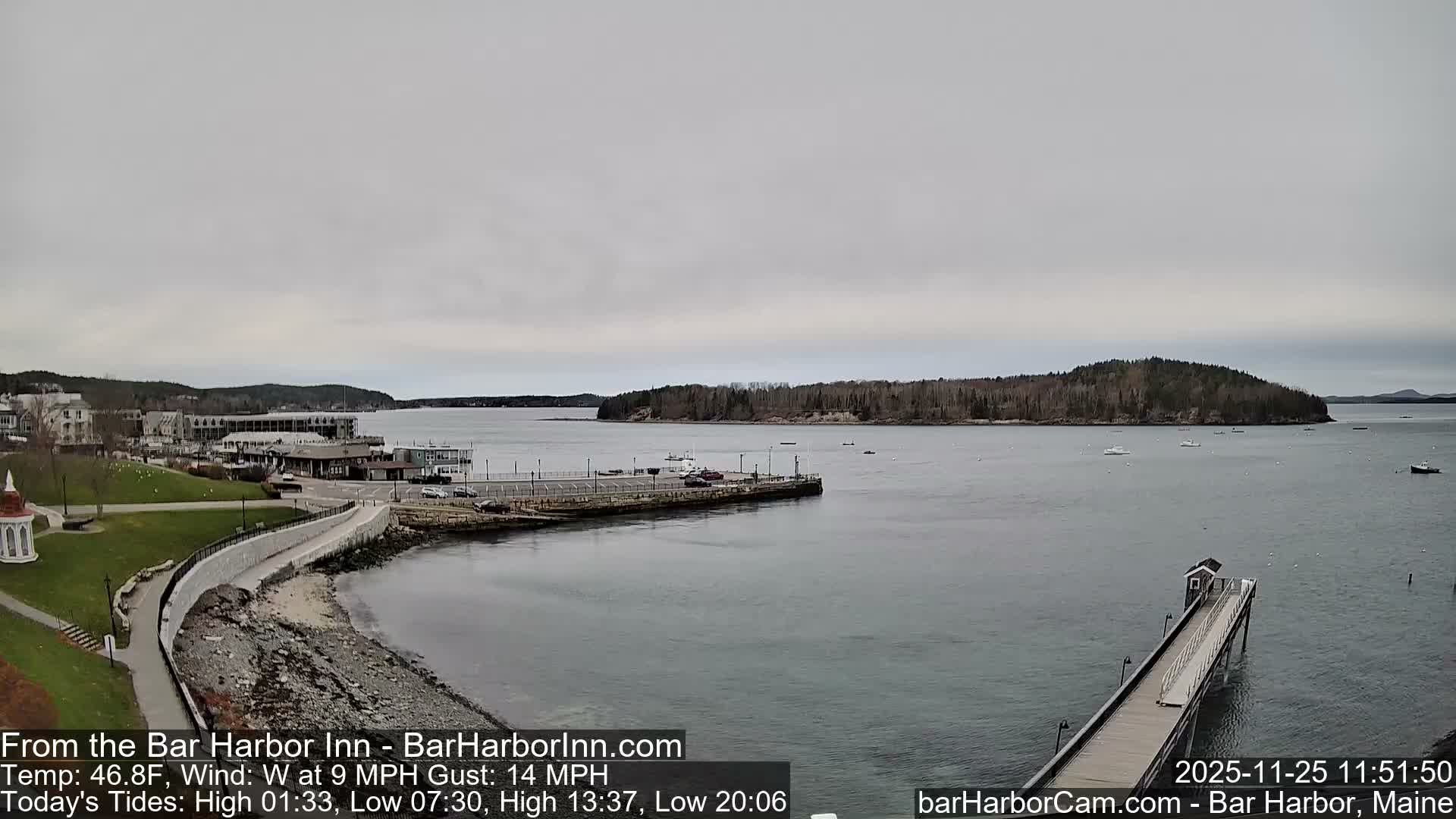 Bar Harbor  West View Live Cam - Maine, USA