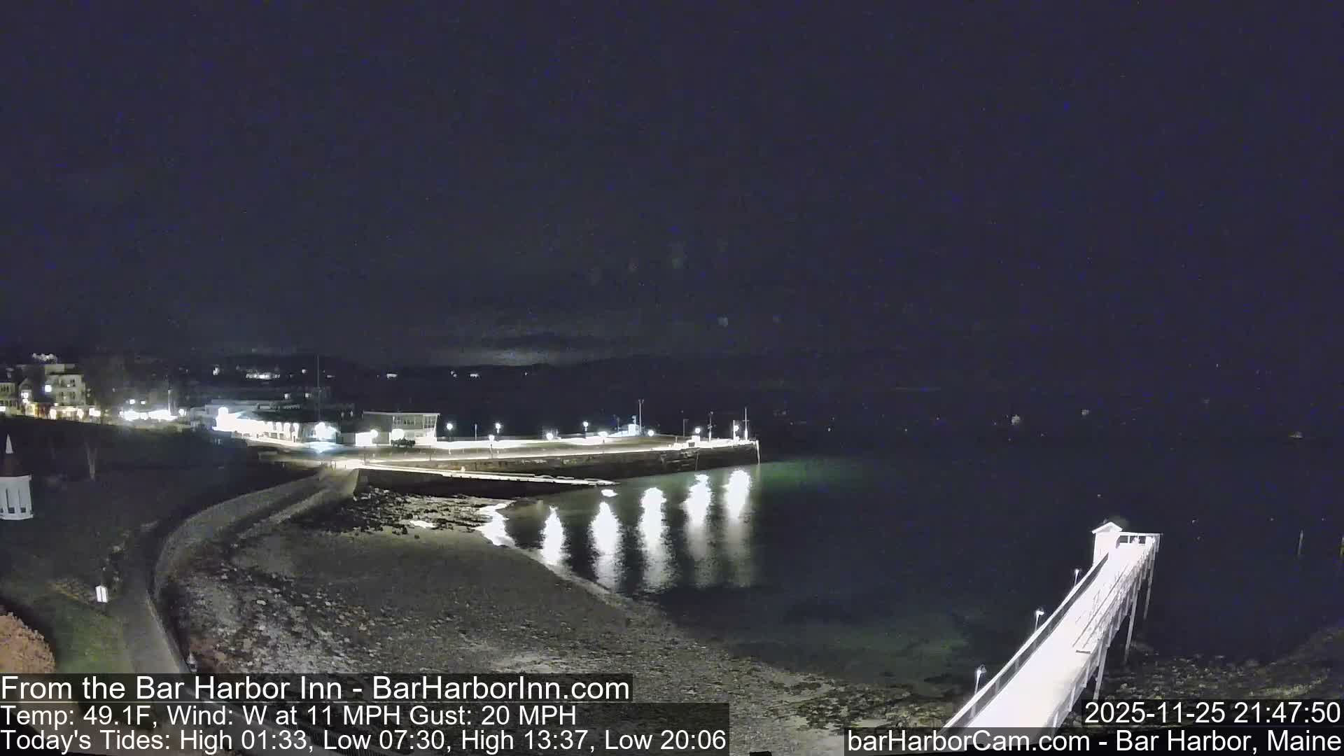 Bar Harbor  West View Live Cam - Maine, USA