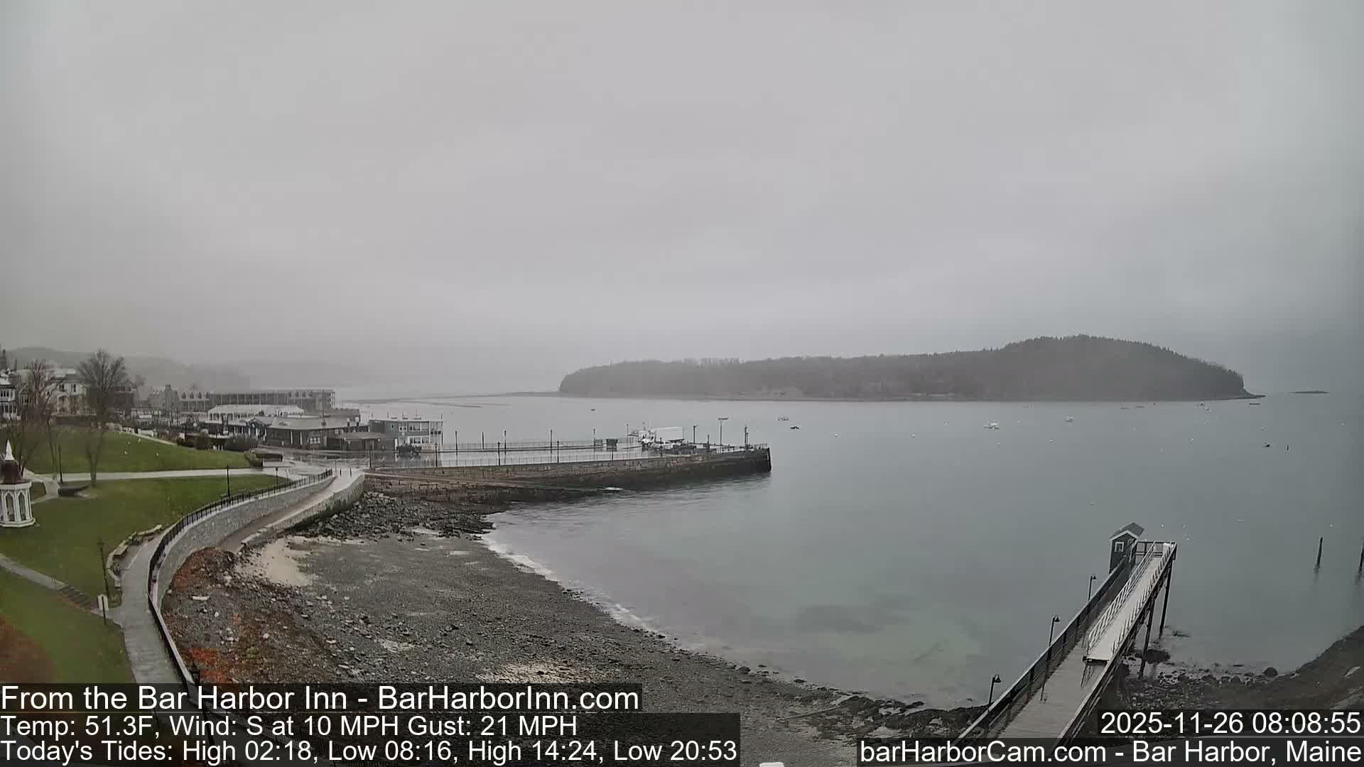 Bar Harbor  West View Live Cam - Maine, USA