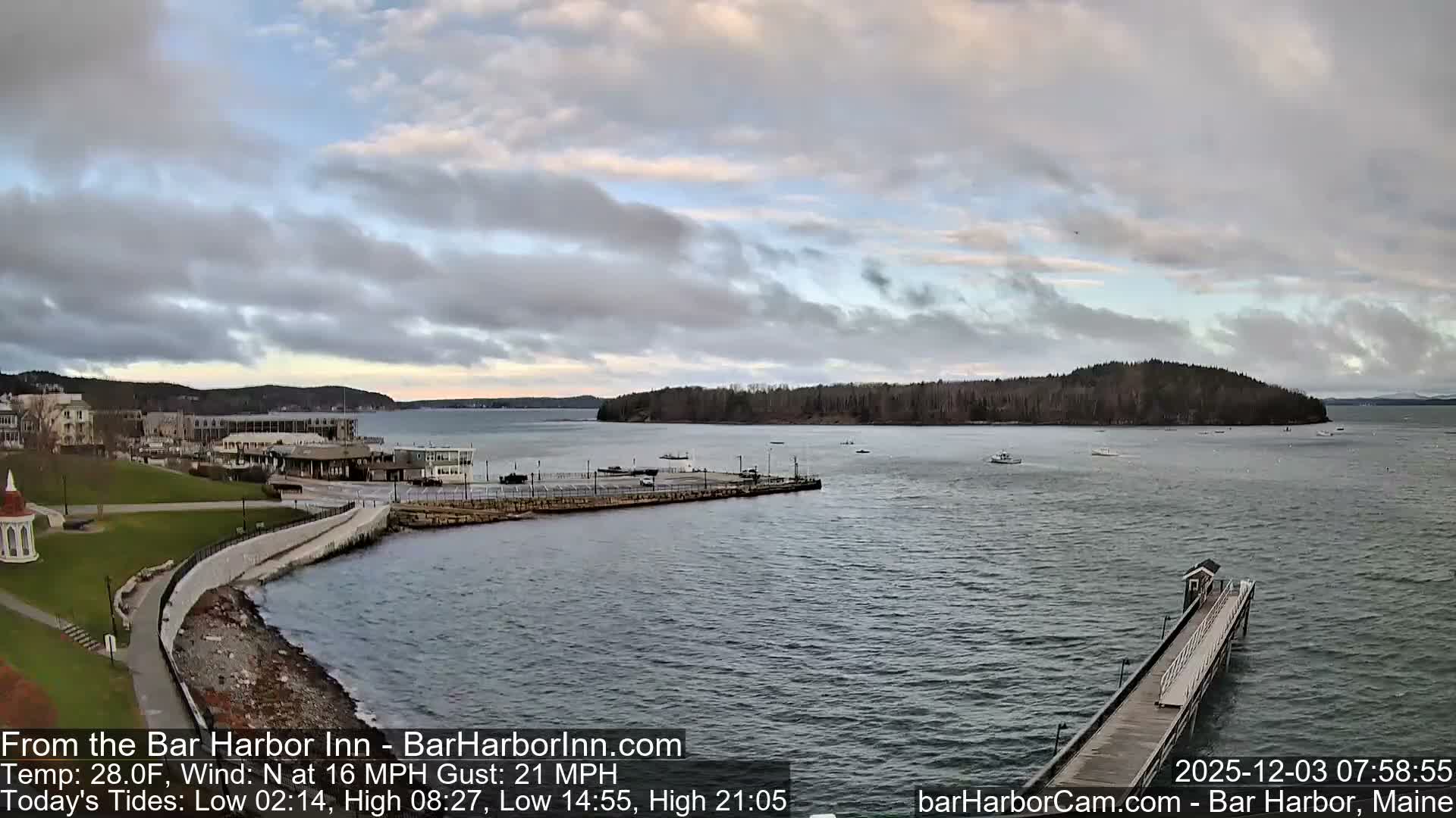 Bar Harbor  West View Live Cam - Maine, USA