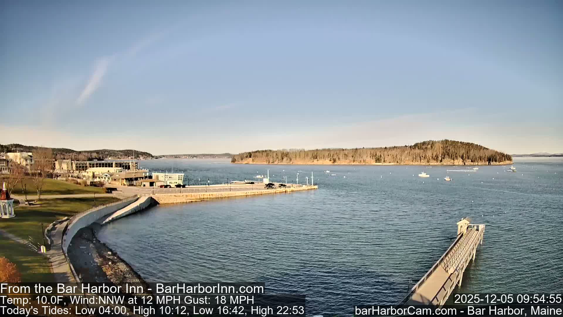 Bar Harbor  West View Live Cam - Maine, USA
