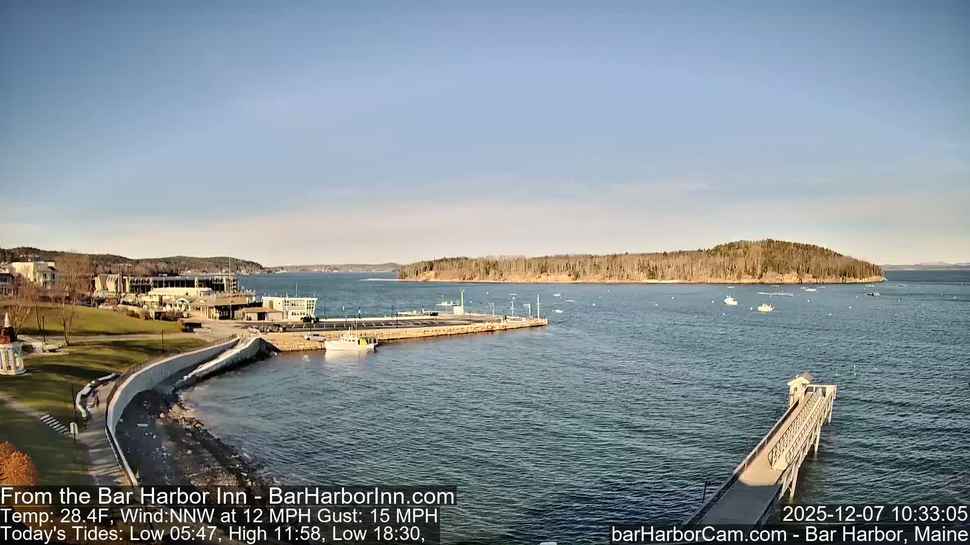 Bar Harbor  West View Live Cam - Maine, USA