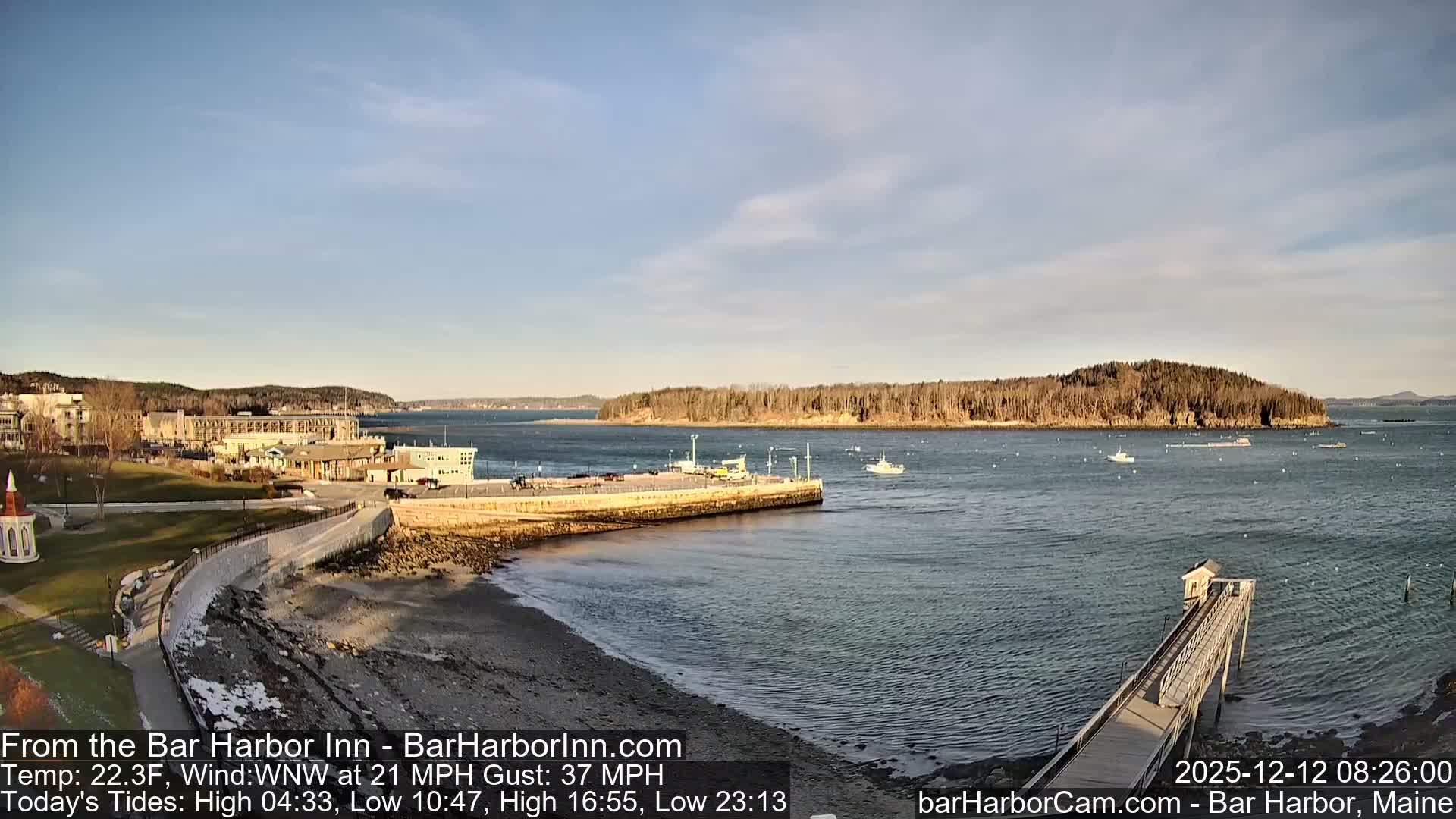 Bar Harbor  West View Live Cam - Maine, USA