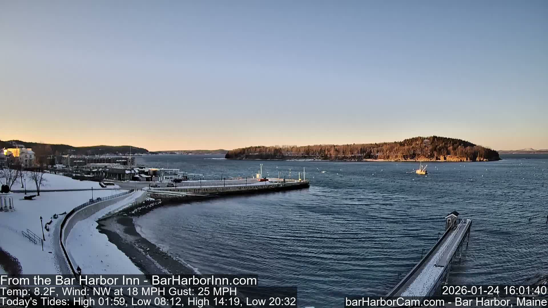 Bar Harbor  West View Live Cam - Maine, USA