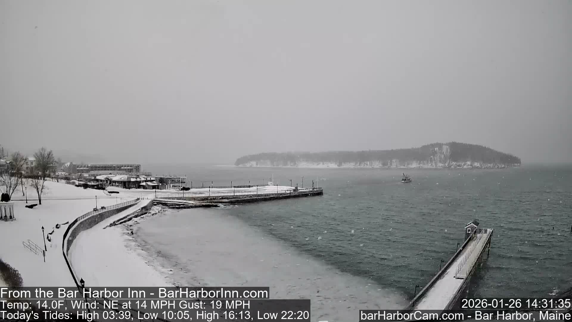 Bar Harbor  West View Live Cam - Maine, USA