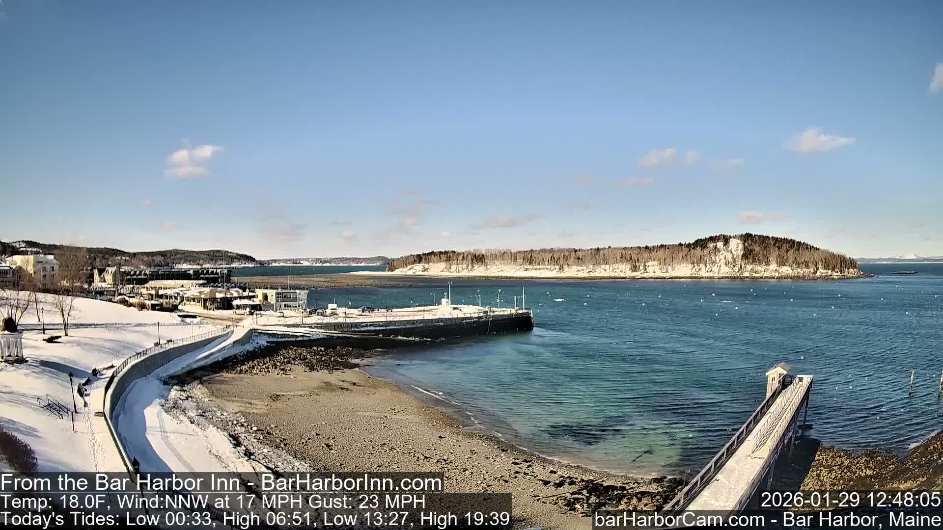 Bar Harbor  West View Live Cam - Maine, USA