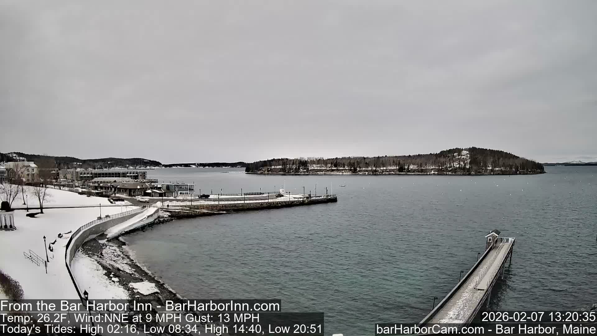 Bar Harbor  West View Live Cam - Maine, USA