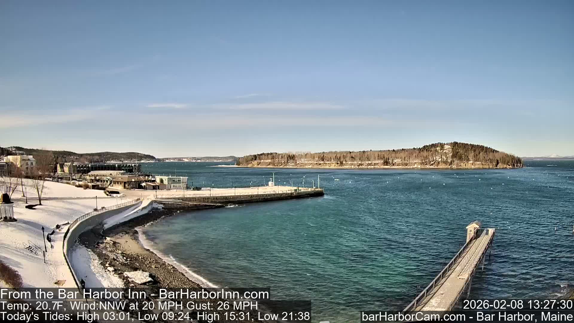 Bar Harbor  West View Live Cam - Maine, USA