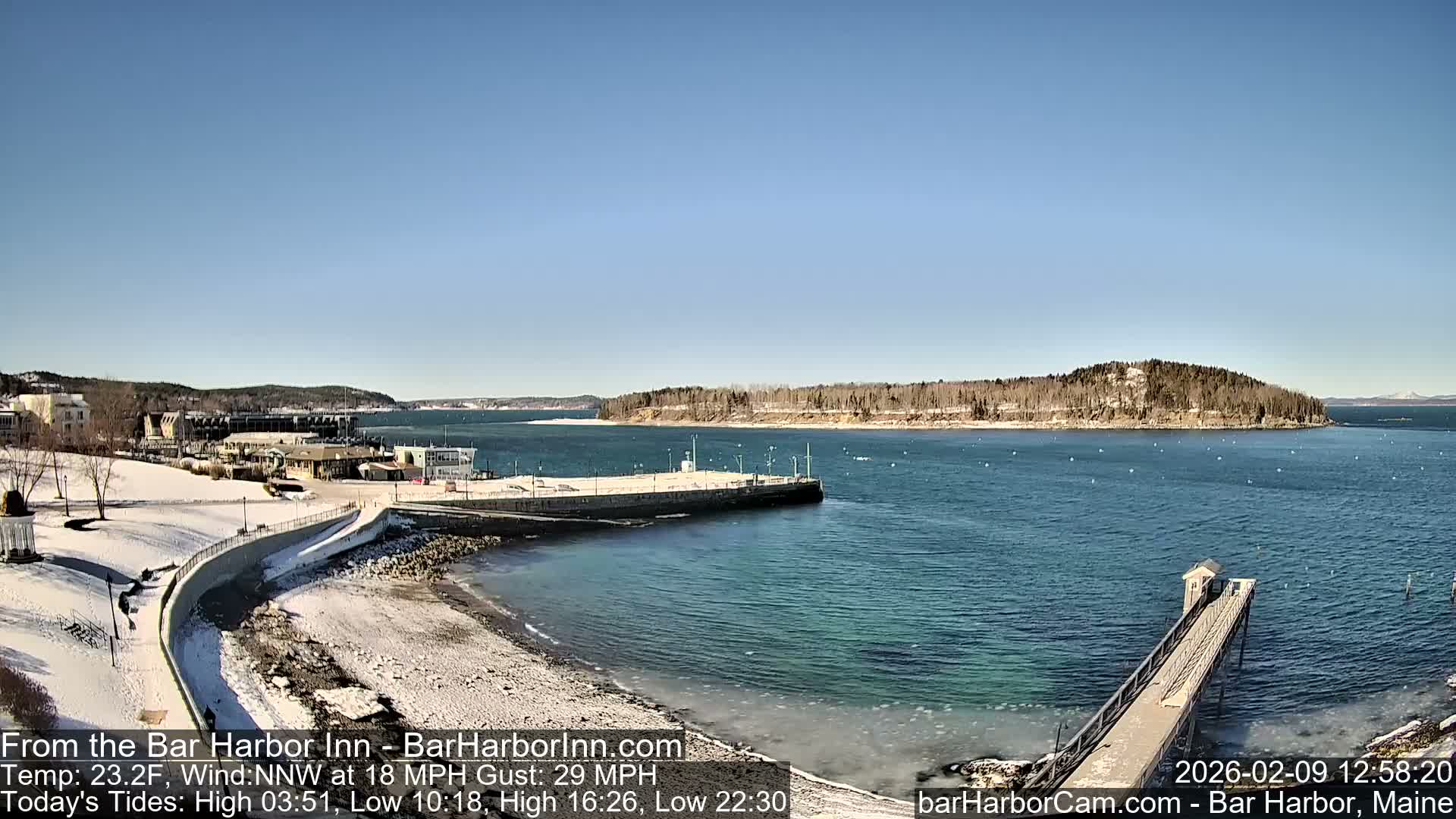 Bar Harbor  West View Live Cam - Maine, USA