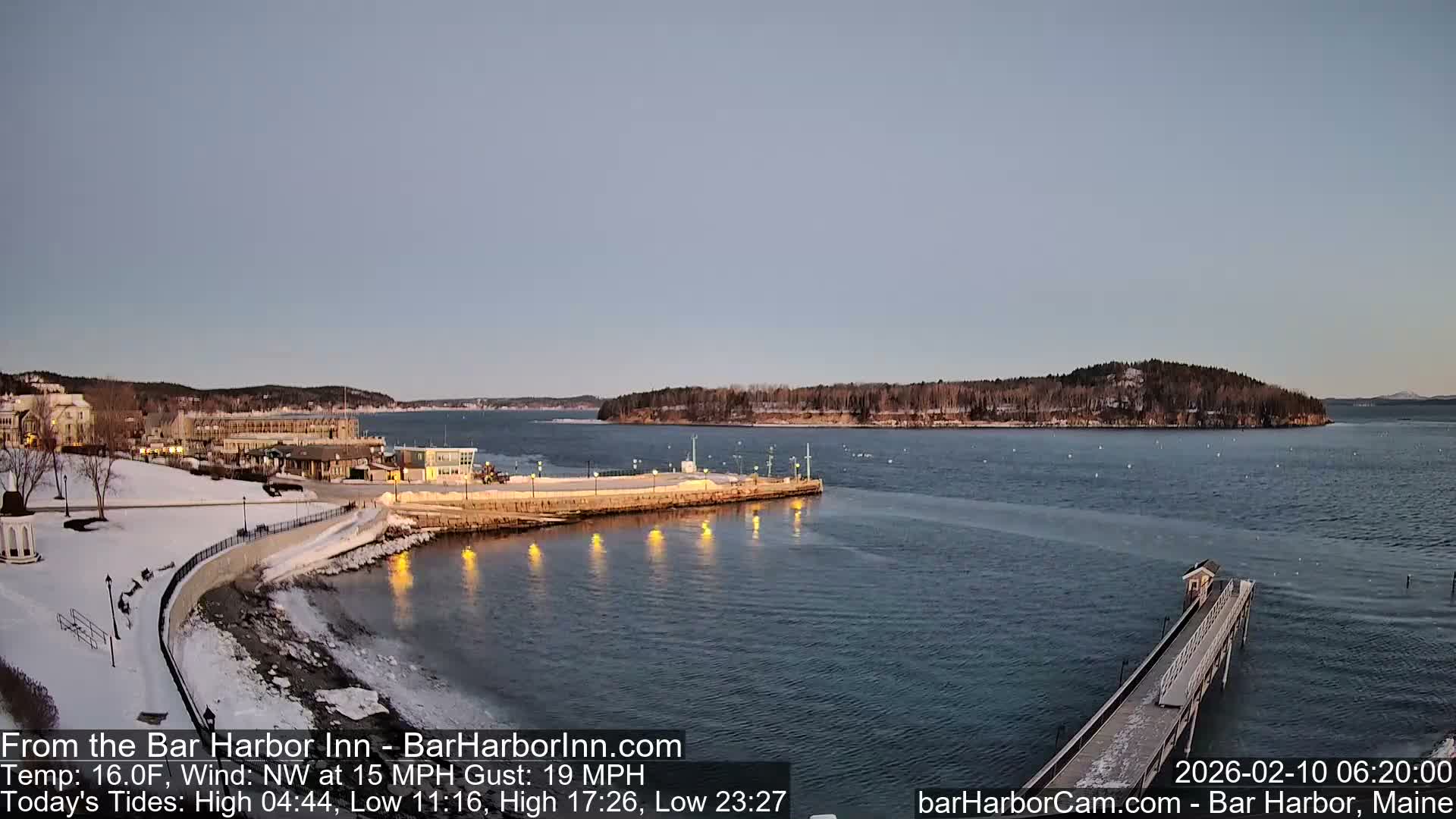 Bar Harbor  West View Live Cam - Maine, USA