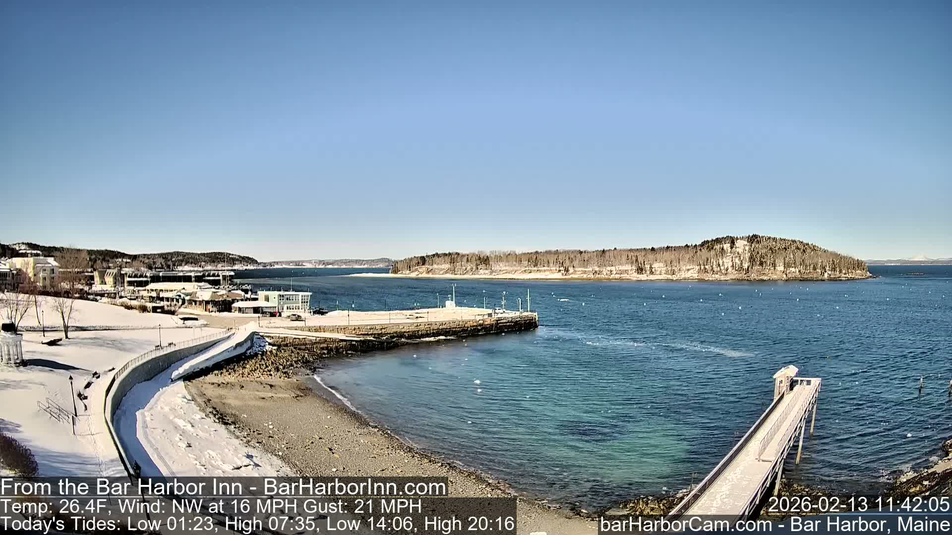 Bar Harbor  West View Live Cam - Maine, USA