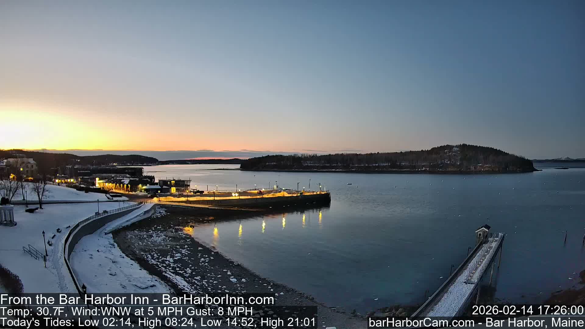 Bar Harbor  West View Live Cam - Maine, USA