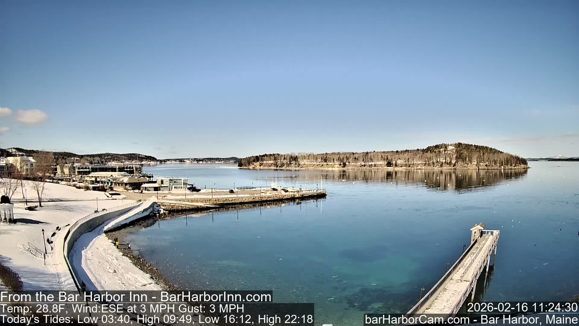 Bar Harbor  West View Live Cam - Maine, USA