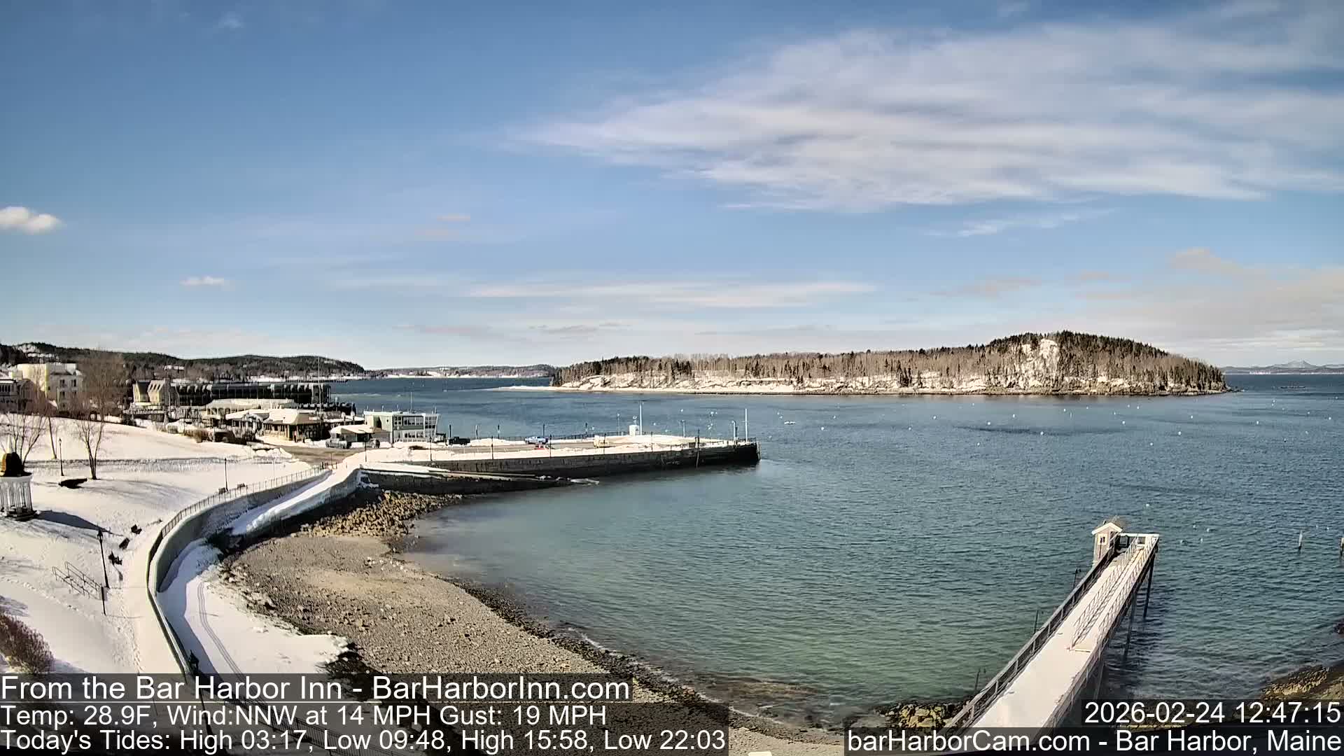 Bar Harbor  West View Live Cam - Maine, USA