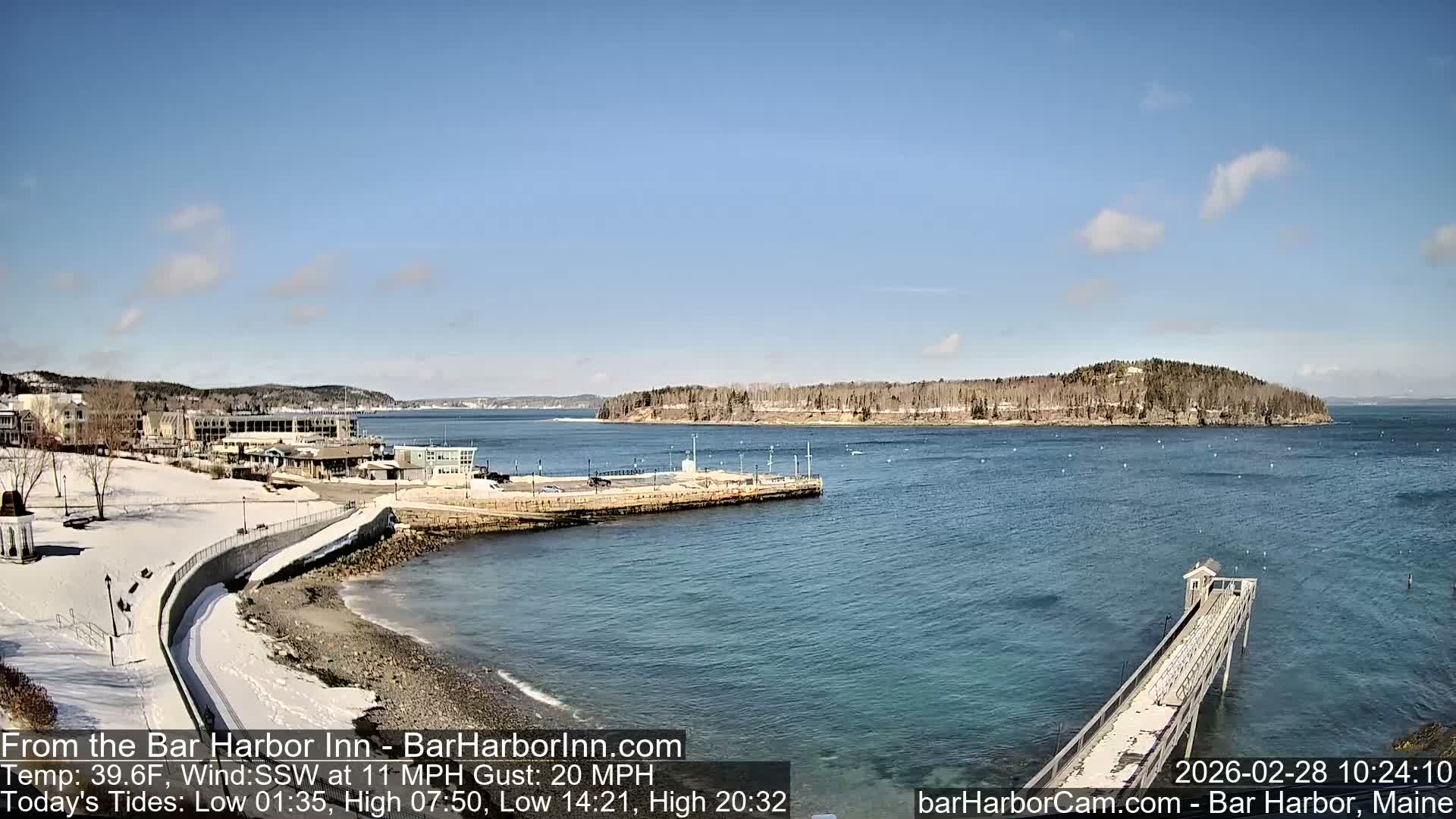 Bar Harbor  West View Live Cam - Maine, USA