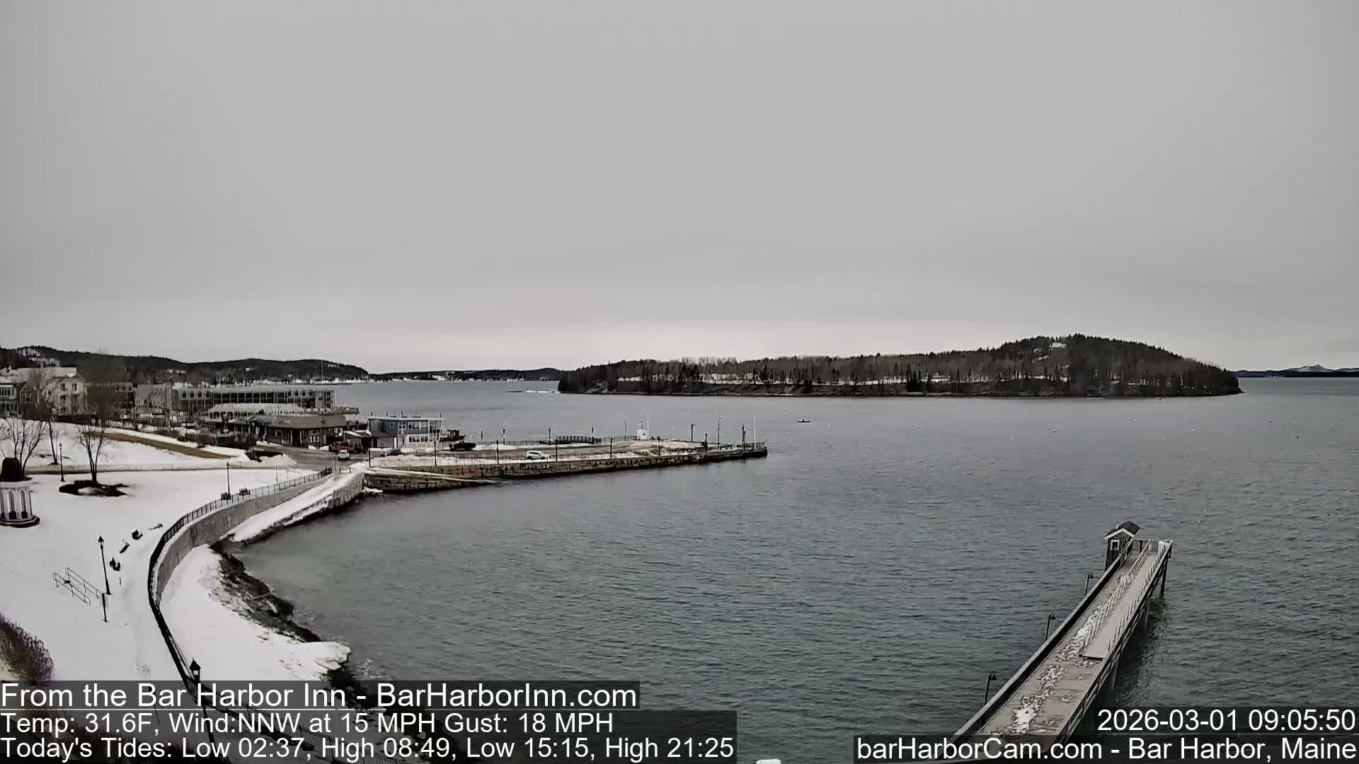 Bar Harbor  West View Live Cam - Maine, USA