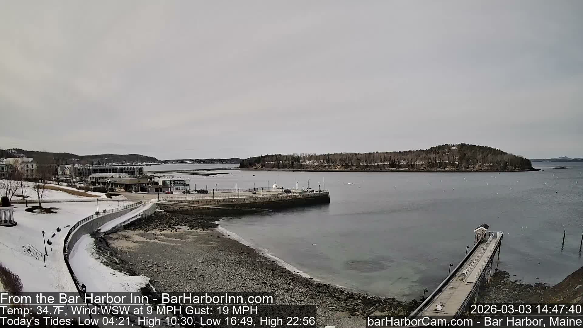 Bar Harbor  West View Live Cam - Maine, USA