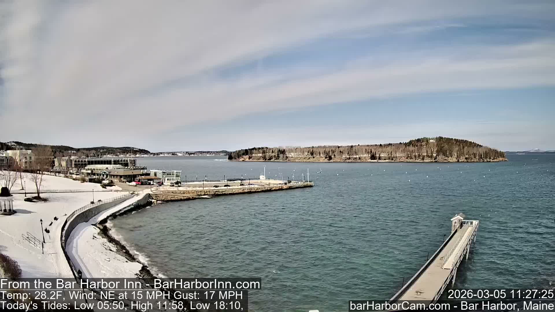 Bar Harbor  West View Live Cam - Maine, USA