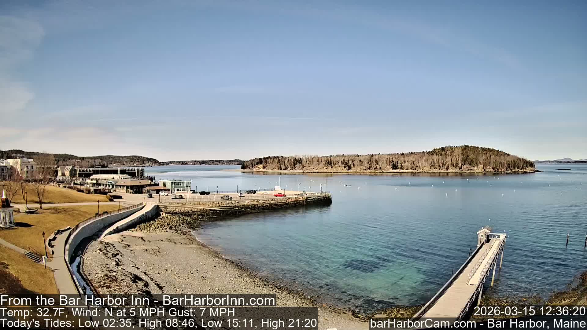Bar Harbor  West View Live Cam - Maine, USA