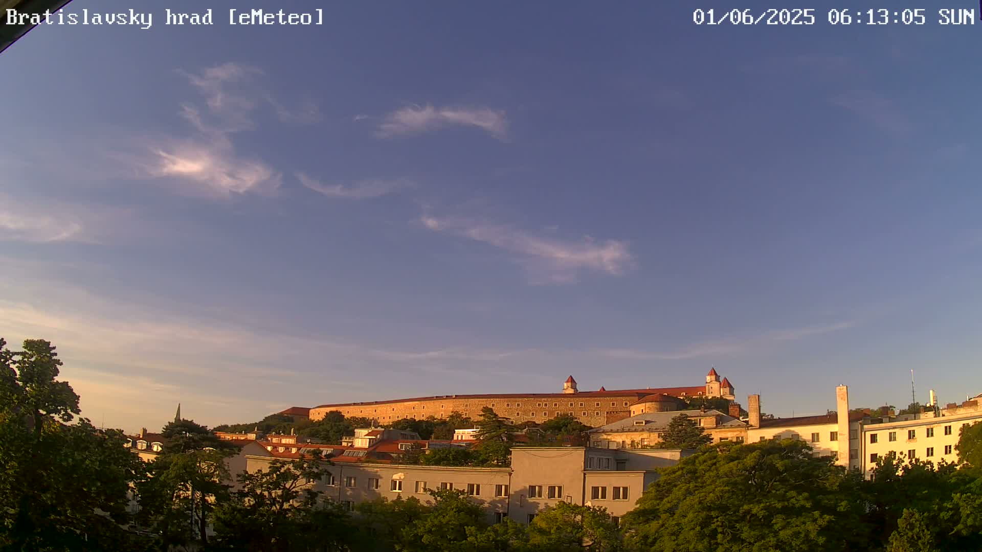 Bratislava Castle (Bratislavsky Hrad) Old Town Live Cam - Stare Mesto, Okres Bratislava I, Bratislava, Slovakia