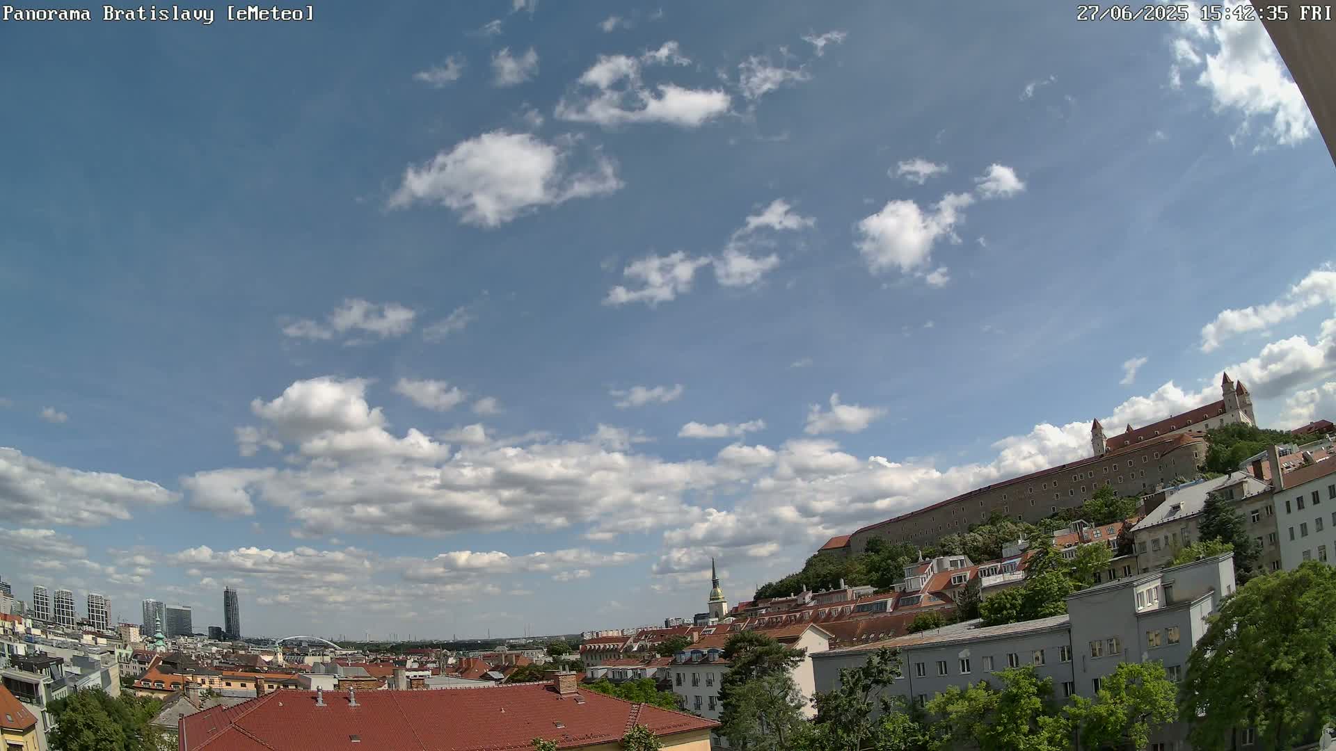 Bratislava City Southeast View Skyline  Live Cam - Stare Mesto, Okres Bratislava I, Bratislava, Slovakia