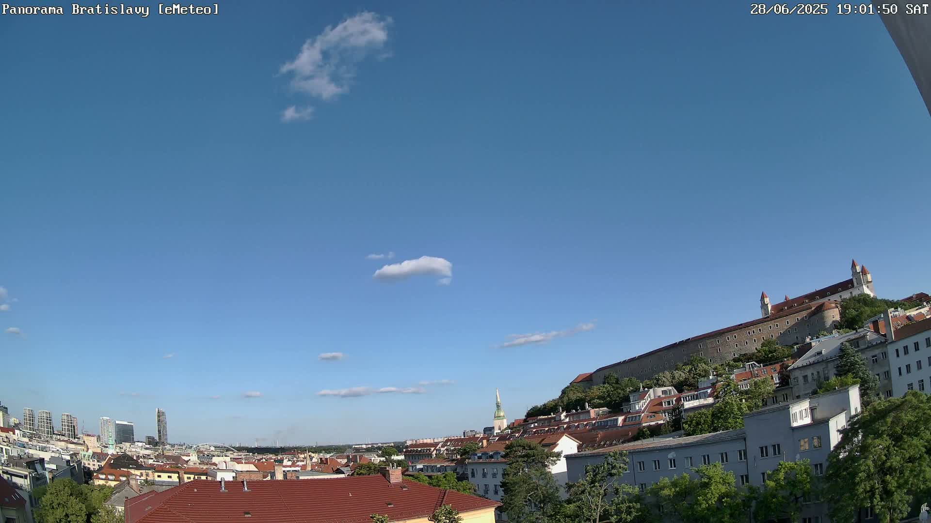 Bratislava City Southeast View Skyline  Live Cam - Stare Mesto, Okres Bratislava I, Bratislava, Slovakia