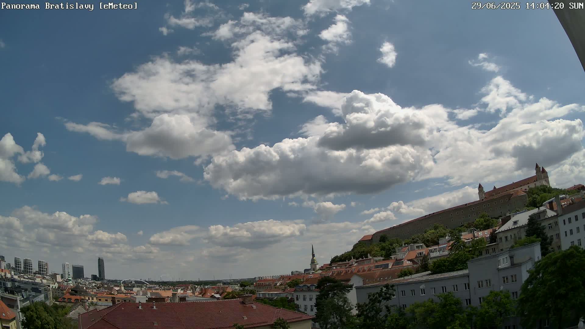 Bratislava City Southeast View Skyline  Live Cam - Stare Mesto, Okres Bratislava I, Bratislava, Slovakia