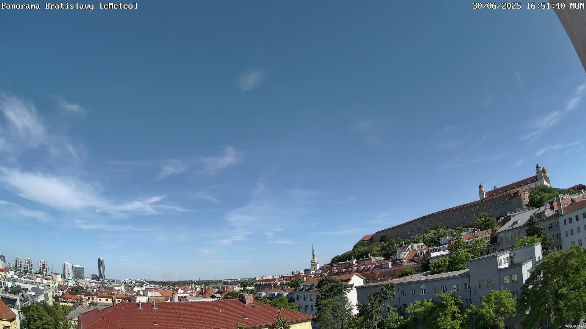 Bratislava City Southeast View Skyline  Live Cam - Stare Mesto, Okres Bratislava I, Bratislava, Slovakia