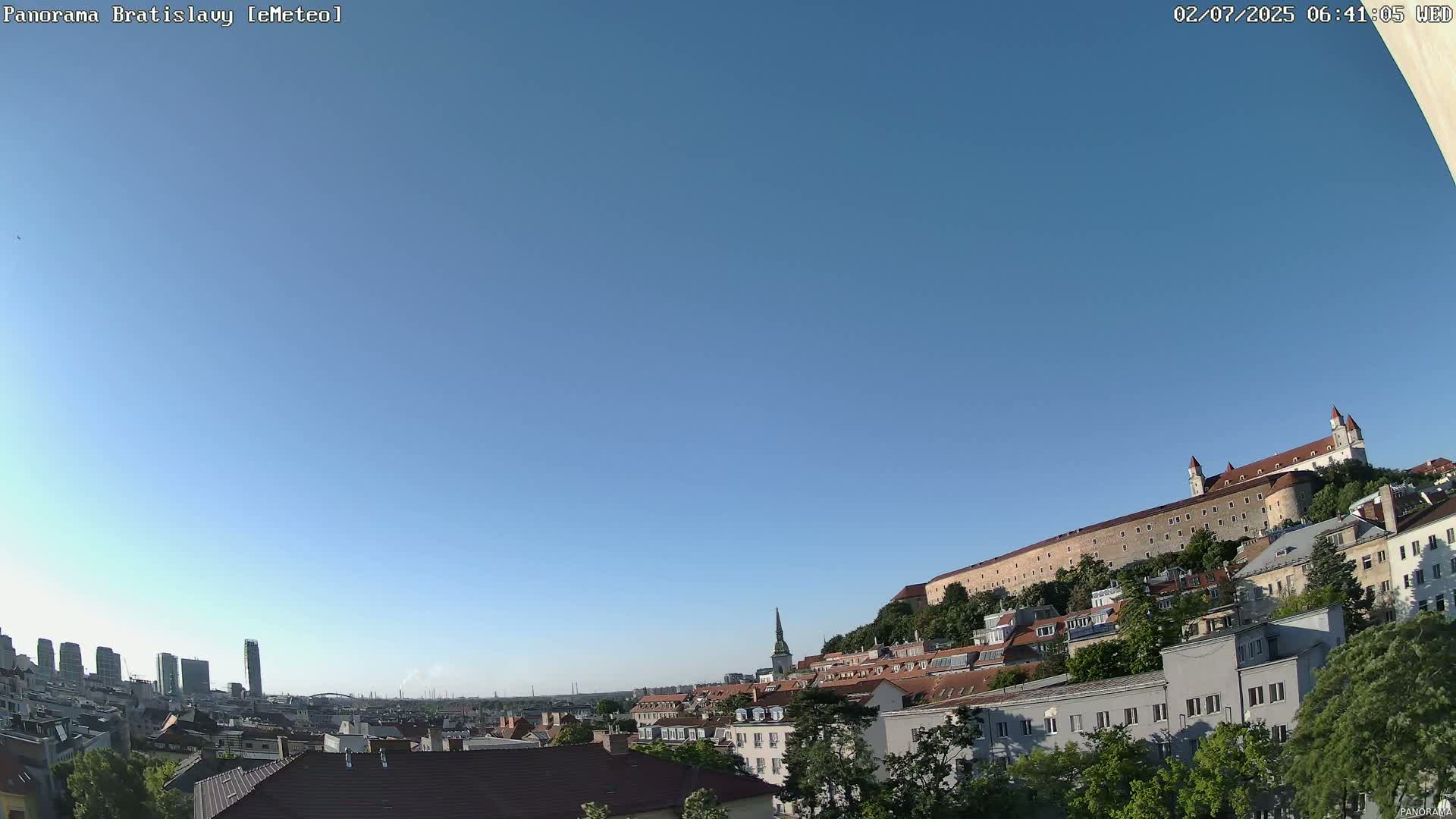 Bratislava City Southeast View Skyline  Live Cam - Stare Mesto, Okres Bratislava I, Bratislava, Slovakia