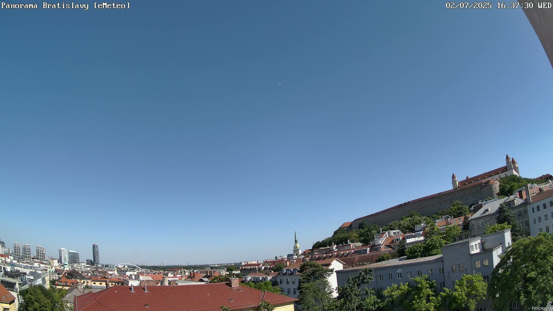 Bratislava City Southeast View Skyline  Live Cam - Stare Mesto, Okres Bratislava I, Bratislava, Slovakia